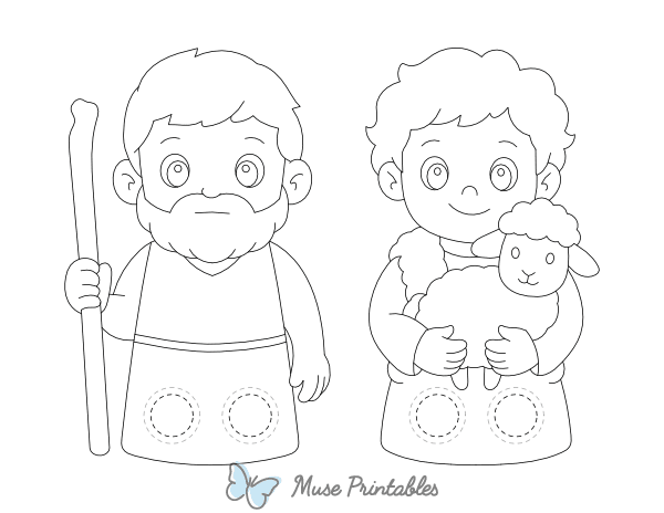 Cain and Abel Two Finger Puppet Craft Template