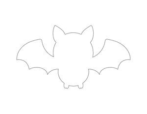 Cartoon Bat Shape Outline Craft Template Printable