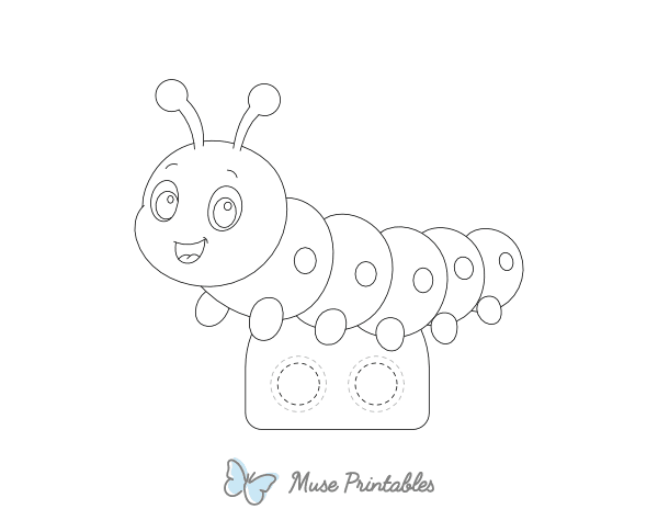 Caterpillar Two Finger Puppet Craft Template