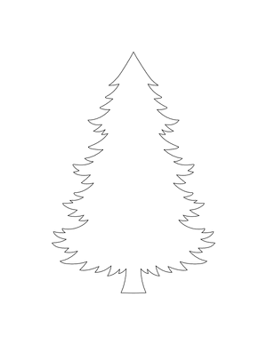 Christmas Tree Shape Outline Craft Template Printable