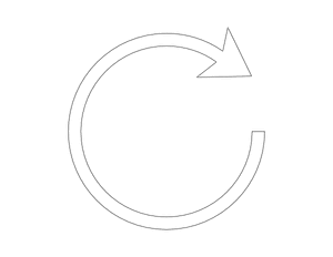 Circular Arrow Shape Outline Craft Template Printable