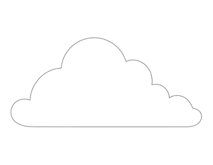 Cloud Shape Outline Craft Template Printable