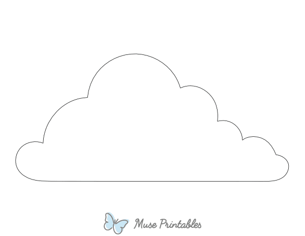 Cloud Shape Outline Craft Template