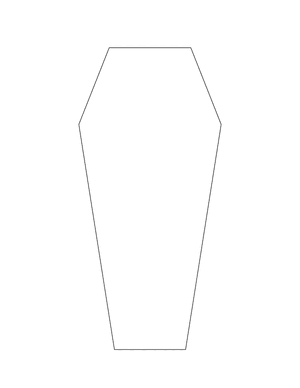 Coffin Shape Outline Craft Template Printable