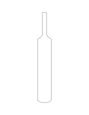 Cricket Bat Shape Outline Craft Template Printable