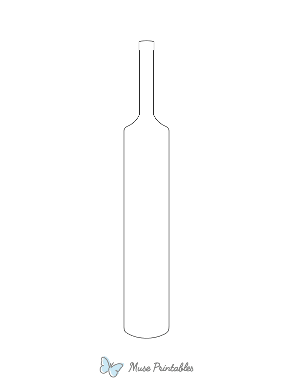 Cricket Bat Shape Outline Craft Template