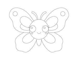 Cute Butterfly Outline Craft Template Printable