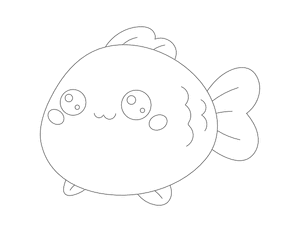 Cute Fish Outline Craft Template Printable
