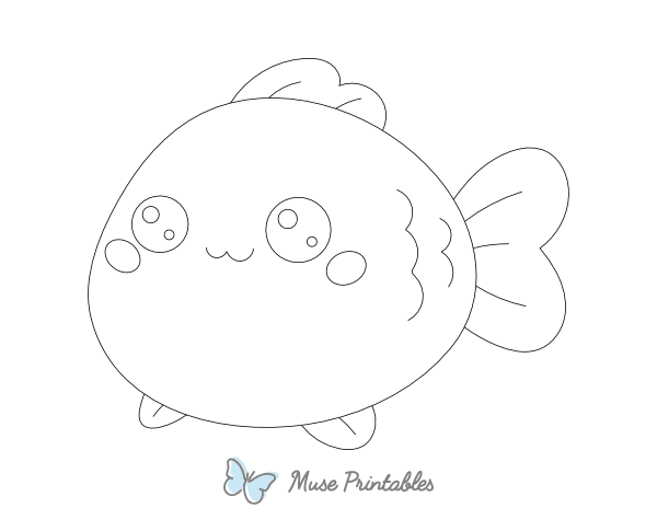 Cute Fish Outline Craft Template Printable