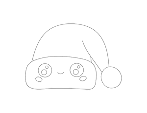 Cute Santa Hat Outline Craft Template Printable