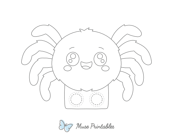 Cute Spider Two Finger Puppet Craft Template Printable