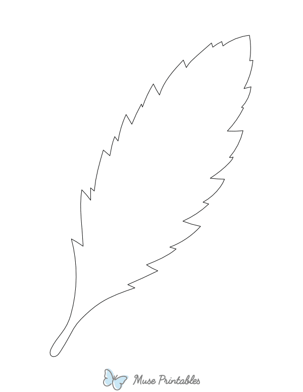 Daisy Leaf Shape Outline Craft Template