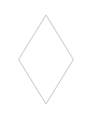 Diamond Shape Outline Craft Template Printable