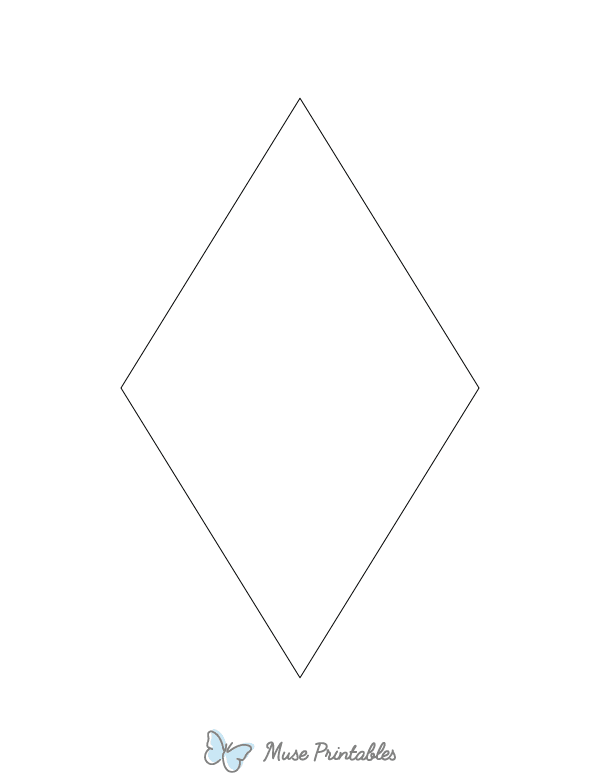Diamond Shape Outline Craft Template Printable