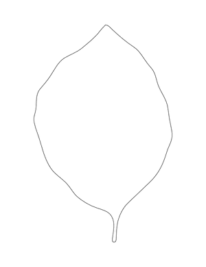 Dogwood Leaf Shape Outline Craft Template Printable