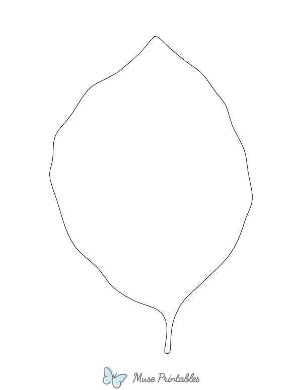 Dogwood Leaf Shape Outline Craft Template