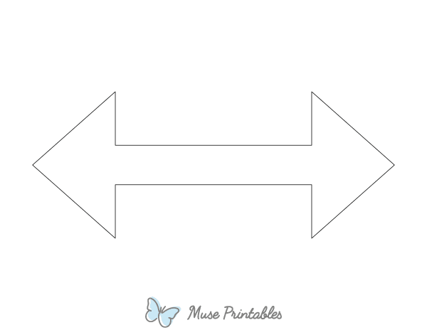 Double Arrow Shape Outline Craft Template