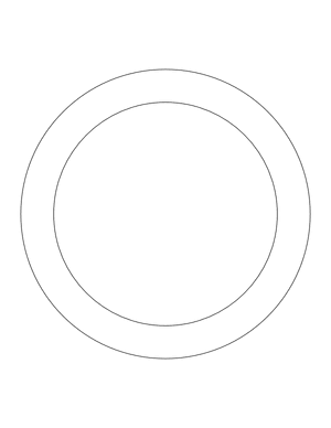 Double Circle Shape Outline Craft Template Printable