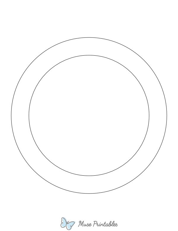 Double Circle Shape Outline Craft Template Printable