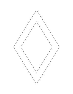 Double Diamond Shape Outline Craft Template Printable