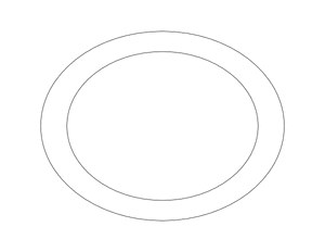 Double Oval Shape Outline Craft Template Printable