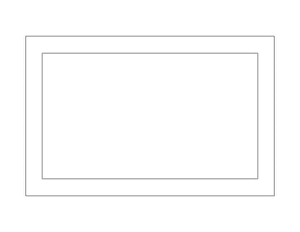 Double Rectangle Shape Outline Craft Template Printable