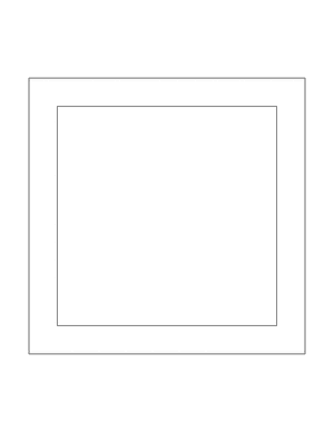 Double Square Shape Outline Craft Template Printable