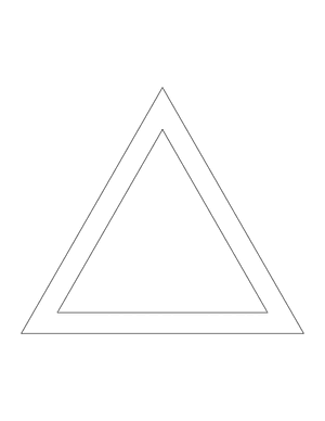 Double Triangle Shape Outline Craft Template Printable