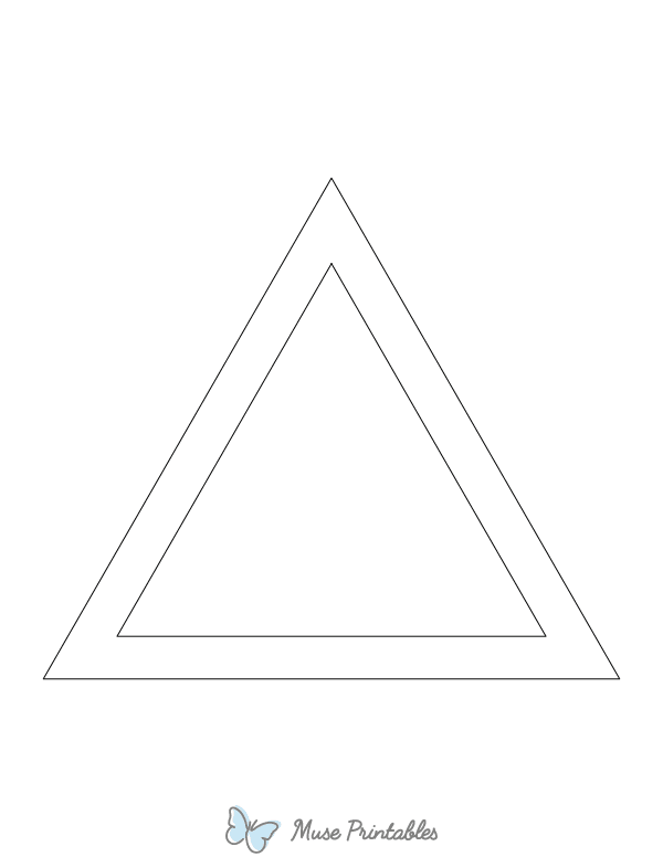 Double Triangle Shape Outline Craft Template Printable