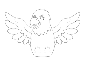 Eagle Two Finger Puppet Craft Template Printable