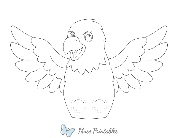 Eagle Two Finger Puppet Craft Template