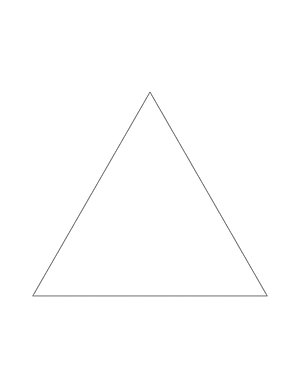 Equilateral Triangle Shape Outline Craft Template Printable