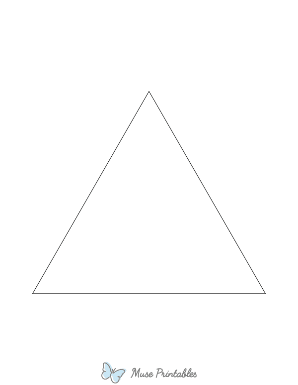 Equilateral Triangle Shape Outline Craft Template