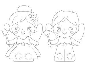 Fairy Two Finger Puppet Craft Template Printable
