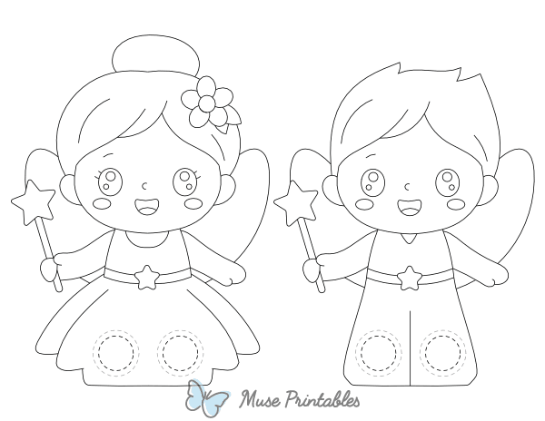 Fairy Two Finger Puppet Craft Template Printable
