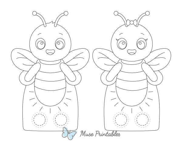 Firefly Two Finger Puppet Craft Template
