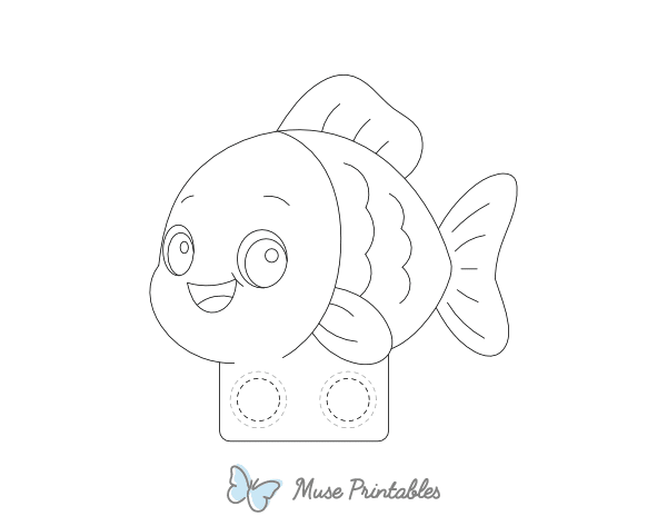 Fish Two Finger Puppet Craft Template Printable