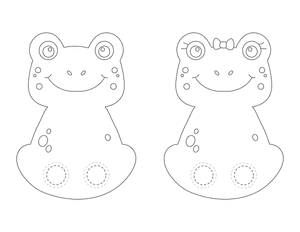 Frog Two Finger Puppet Craft Template Printable