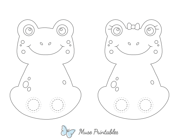 Frog Two Finger Puppet Craft Template Printable