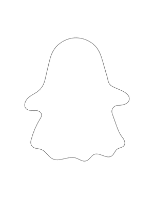 Ghost Shape Outline Craft Template Printable