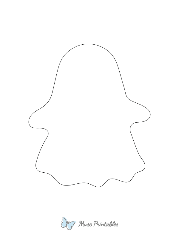Ghost Shape Outline Craft Template Printable