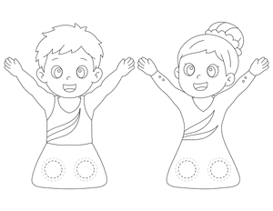 Gymnast Two Finger Puppet Craft Template Printable