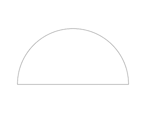 Half Circle Shape Outline Craft Template Printable