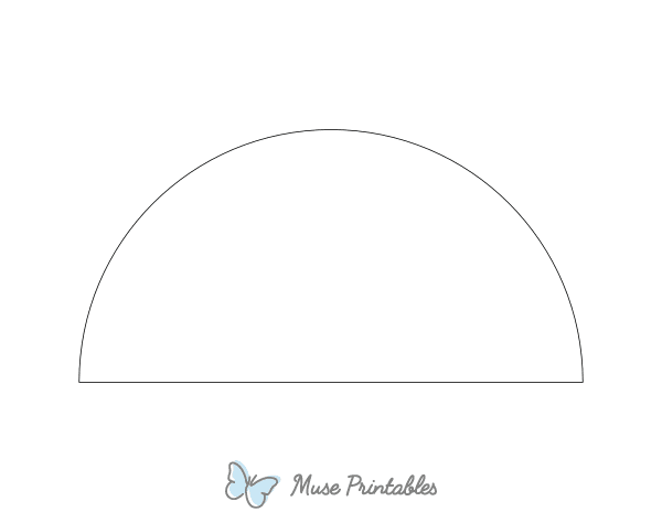 Half Circle Shape Outline Craft Template Printable