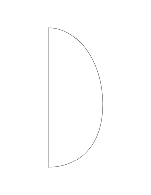 Half Egg Shape Outline Craft Template Printable