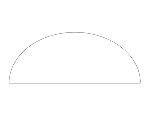Half Oval Shape Outline Craft Template Printable
