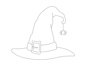 Halloween Witch Hat Outline Craft Template Printable