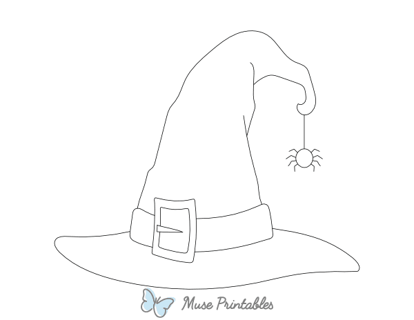 Halloween Witch Hat Outline Craft Template Printable