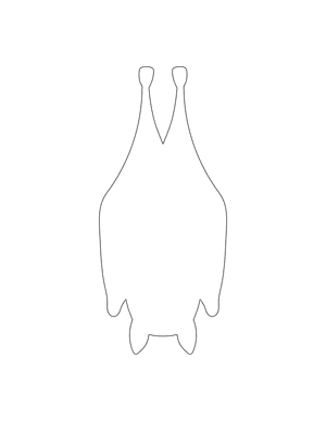 Hanging Bat Shape Outline Craft Template Printable