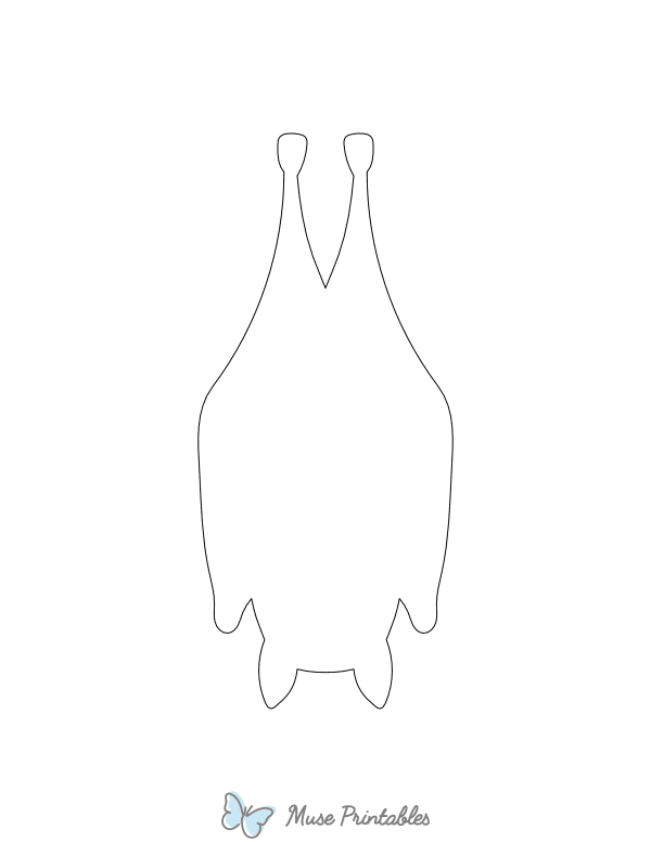 Hanging Bat Shape Outline Craft Template Printable